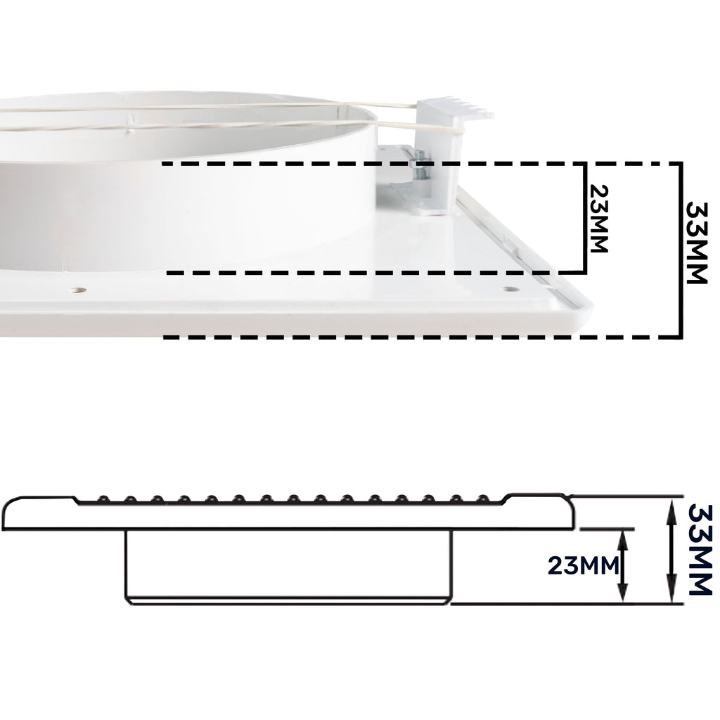 Louvre Vent White DL/125 RW LUX With Fly Mesh