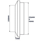 Louvre Vent Duo Smart 90/240 90mm X 240mm With Fly Mesh