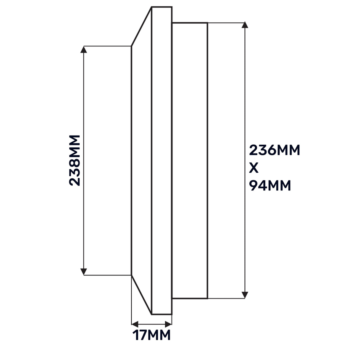 Louvre Vent Duo Smart 90/240 90mm X 240mm With Fly Mesh
