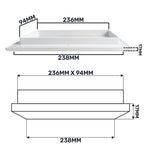 Louvre Vent Duo Smart 90/240 90mm X 240mm With Fly Mesh