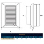 Louvre Vent Duo Smart 90/240 90mm X 240mm With Fly Mesh