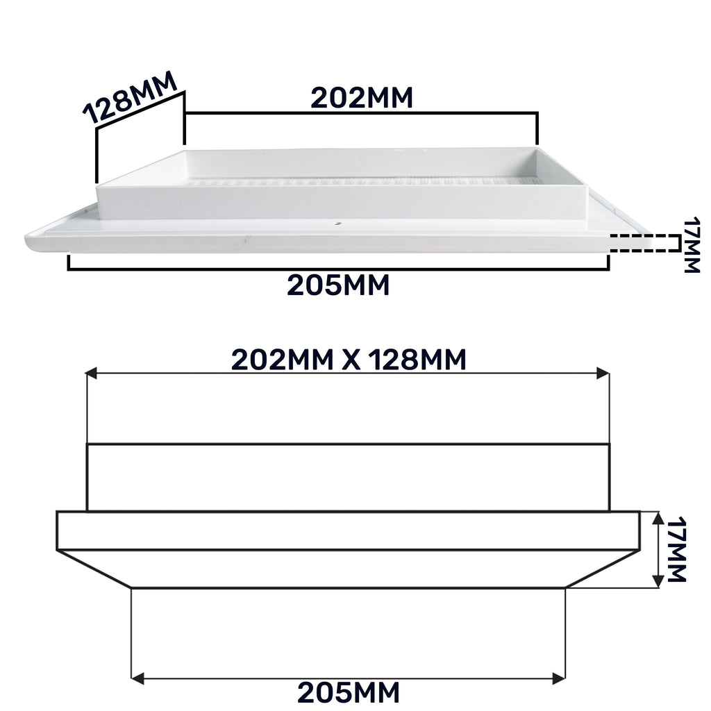 Louvre Vent Duo Smart 140/210 140mm X 210mm With Fly Mesh