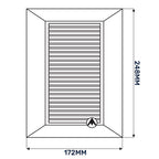 Louvre Vent Duo Smart 140/210 140mm X 210mm With Fly Mesh