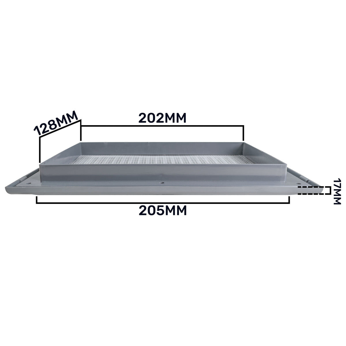 Louvre Vent Graphite Duo Smart 140/210 140mm X 210mm With Fly Mesh