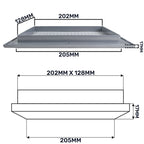 Louvre Vent Graphite Duo Smart 140/210 140mm X 210mm With Fly Mesh