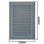 Louvre Vent Graphite Duo Smart 140/210 140mm X 210mm With Fly Mesh