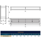 Door Louvre Vent KD 90mm—445mm