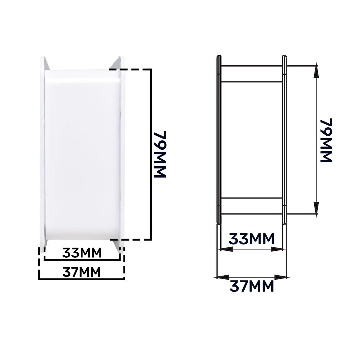 Door Louvre Vent KD 70mm—450mm