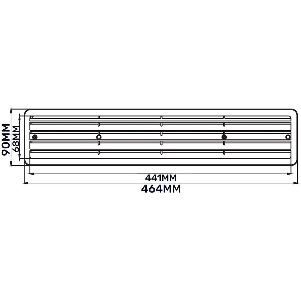 Door Louvre Vent KD 70mm—450mm