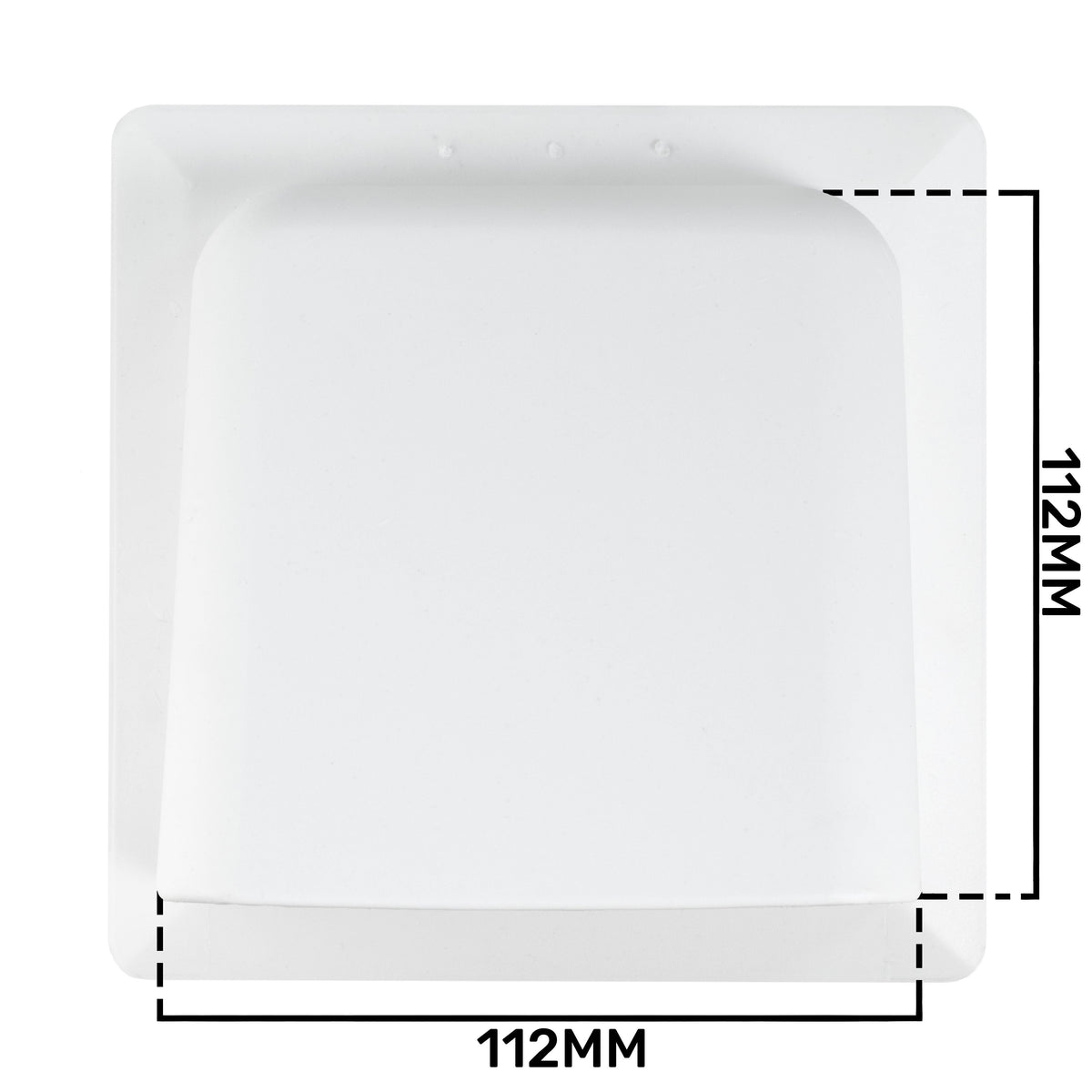 External White Louvre Vent  KRD/100 fi100mm