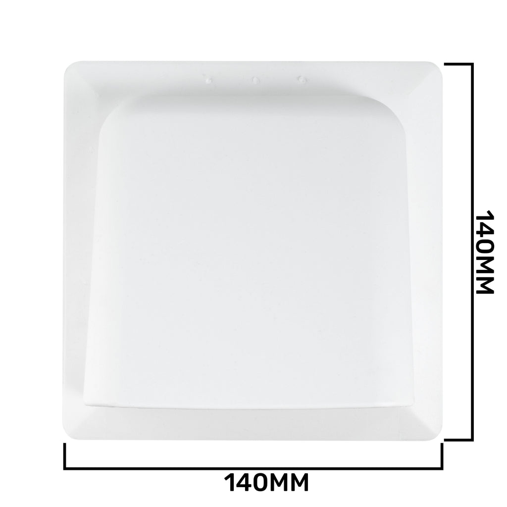 External White Louvre Vent  KRD/100 fi100mm