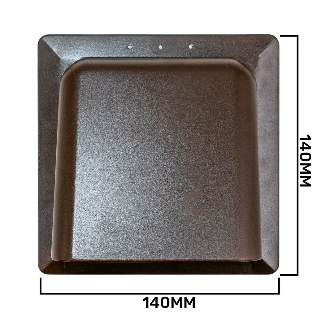 External Brown Louvre Vent  KRD/100B fi100mm