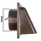 External Brown Louvre Vent  KRD/100B fi100mm