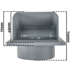 External Graphite Louvre Vent KRD/100G fi100mm