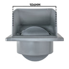 External Graphite Louvre Vent KRD/100G fi100mm