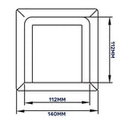 External Graphite Louvre Vent KRD/100G fi100mm
