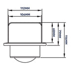 External Graphite Louvre Vent KRD/100G fi100mm