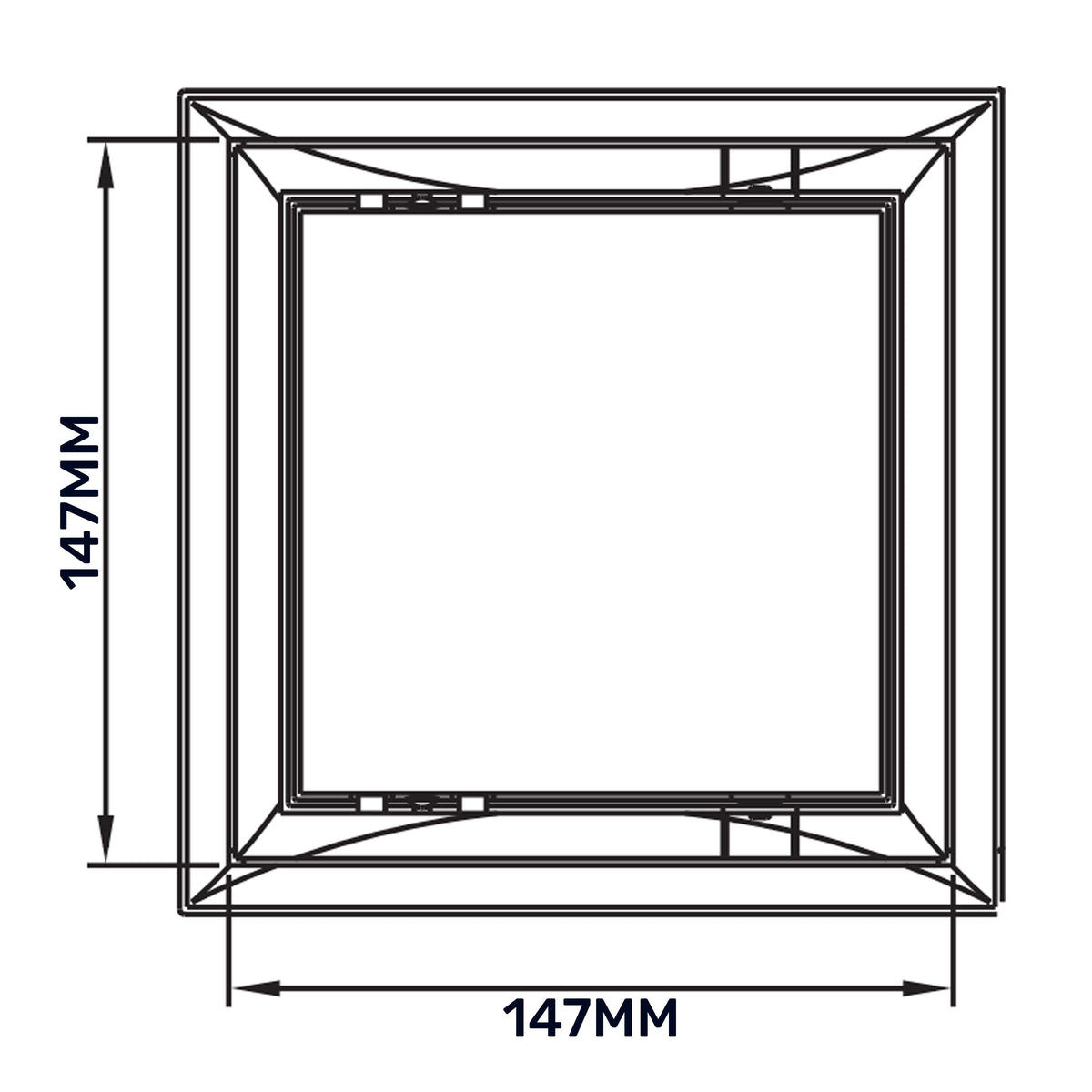 Access Panel Door PP, White 150mm x 150mm