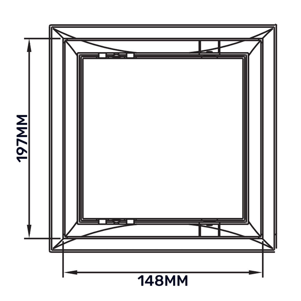 Access Panel Door PP, White 150mm x 200mm