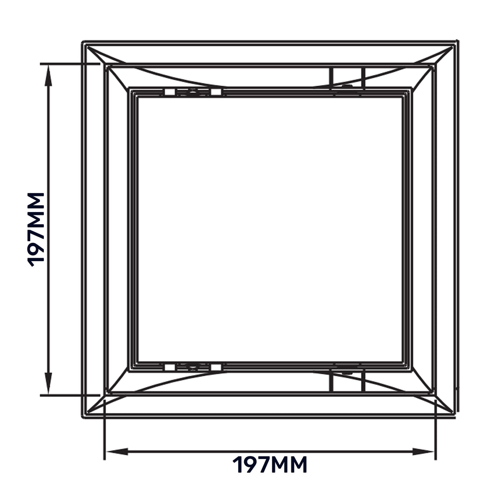 Access Panel Door PP, White 200mm x 200mm