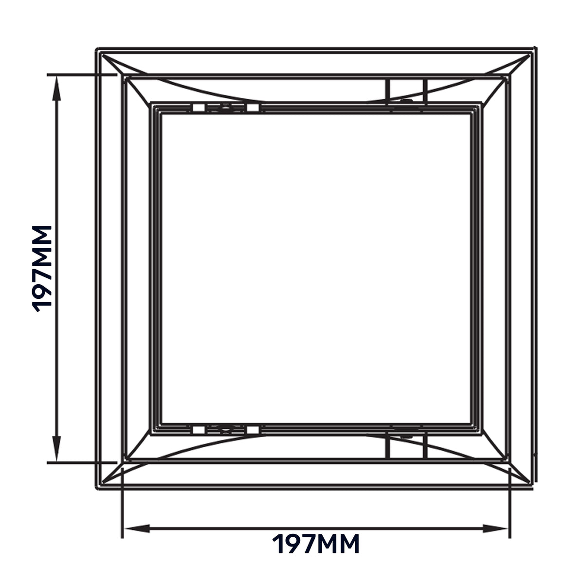 Access Panel Door PP, White 200mm x 200mm