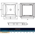 Access Panel Door PP, White 200mm x 250mm