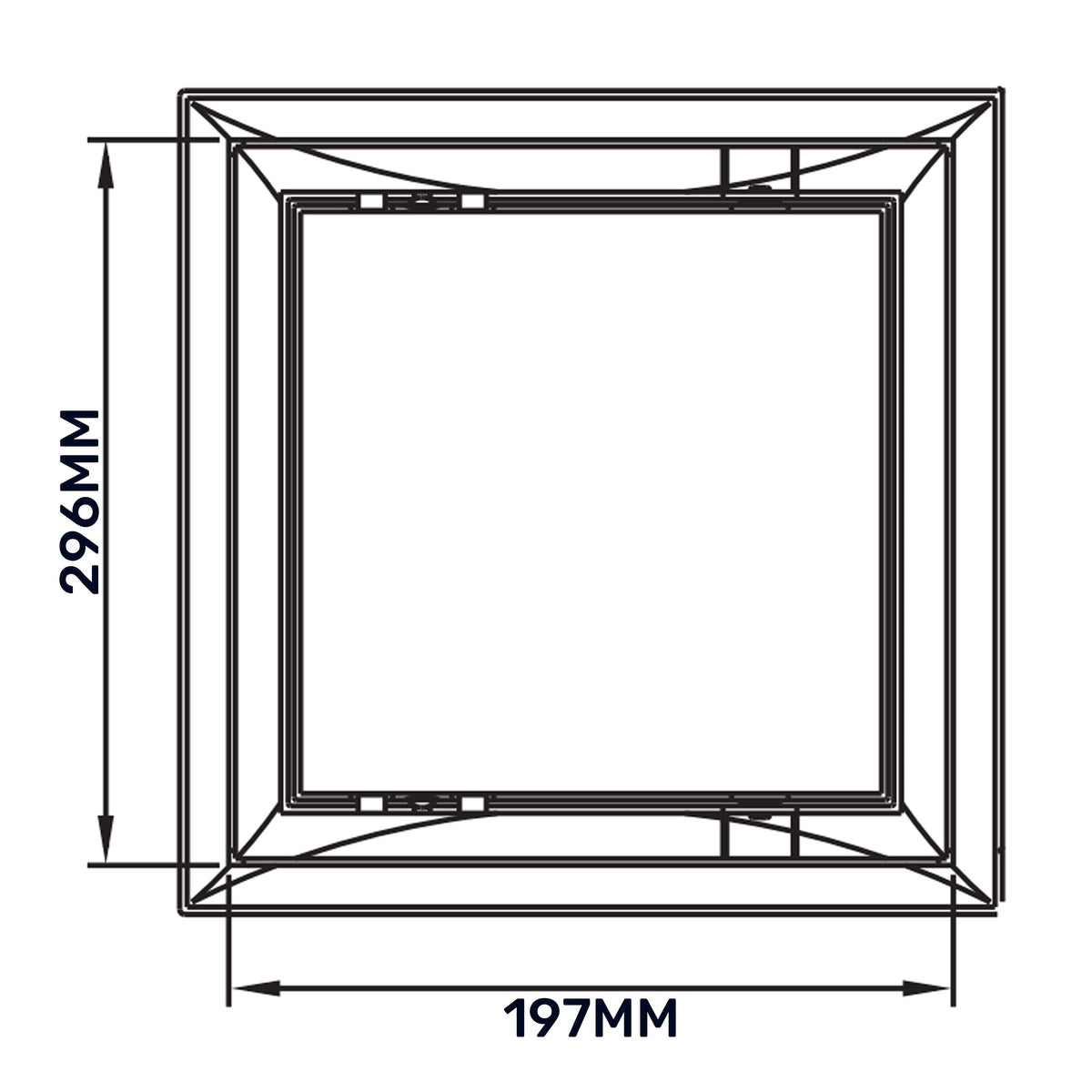 Access Panel Door PP, White 200mm x 300mm