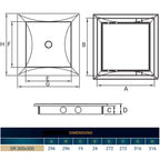 Access Panel Door PP, White 300mm x 300mm