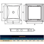 Access Panel Door PP, White 300mm x 400mm