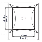 Access Panel Door PP, White 300mm x 400mm