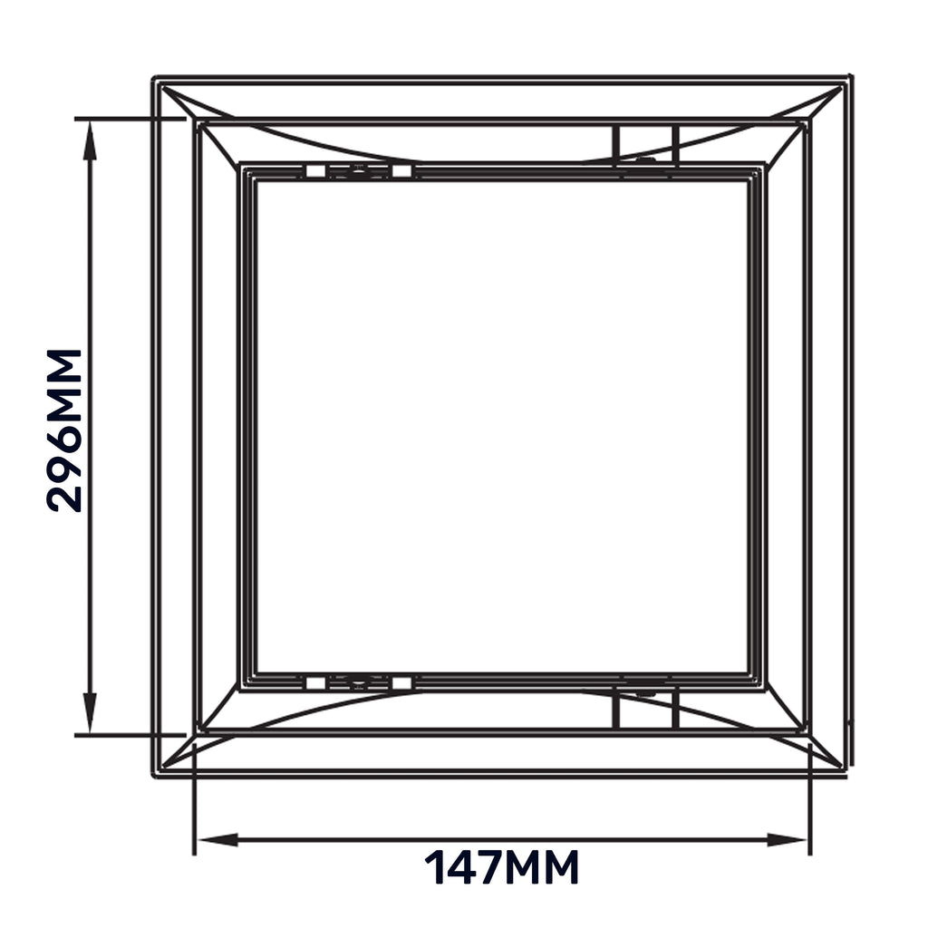 Access Panel Door PP, White 150mm x 300mm