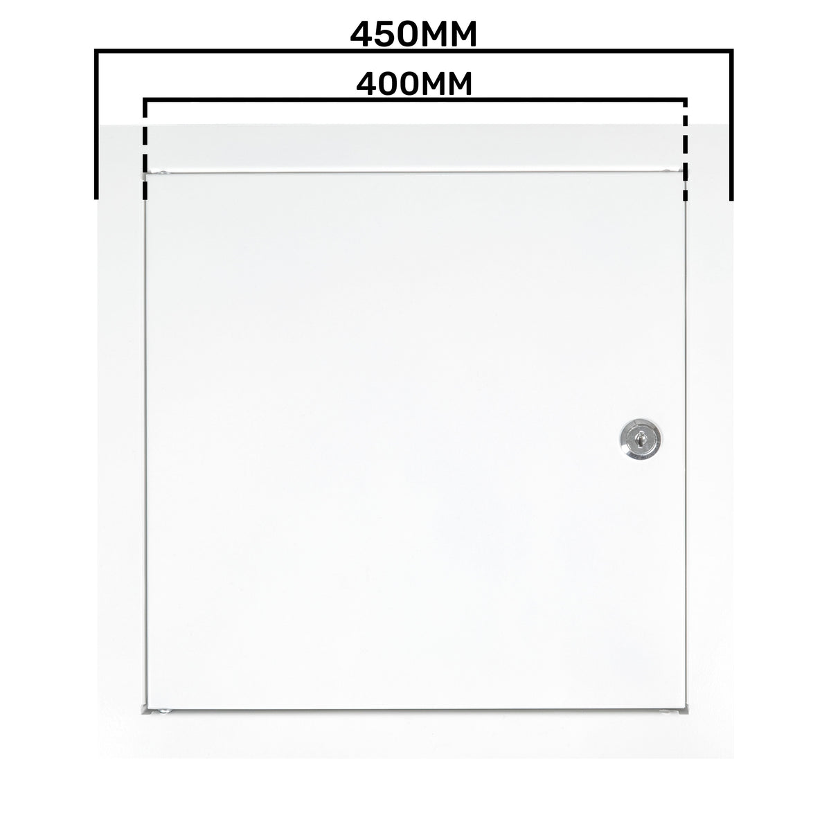 Access Panel Door Metal With Lock, White 400mm x 400mm