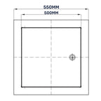 Access Panel Door Metal With Lock, White 500mm x 500mm