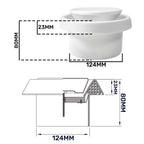 White ABS Extract Ceiling Valve 125mm