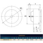 White Metal Extract Ceiling Valve 125mm - Anemostat SV