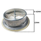 White Metal Extract Ceiling Valve 125mm - Anemostat SV