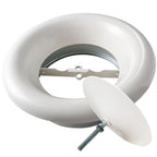 White Metal Extract Ceiling Valve 125mm - Anemostat SV