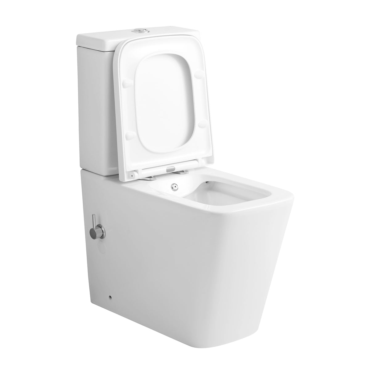 Purity Close Coupled Toilet with Soft Close Urea Luxury Seat, Cistern & Built-in Bidet - White