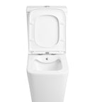 Purity Close Coupled Toilet with Soft Close Urea Luxury Seat, Cistern & Built-in Bidet - White