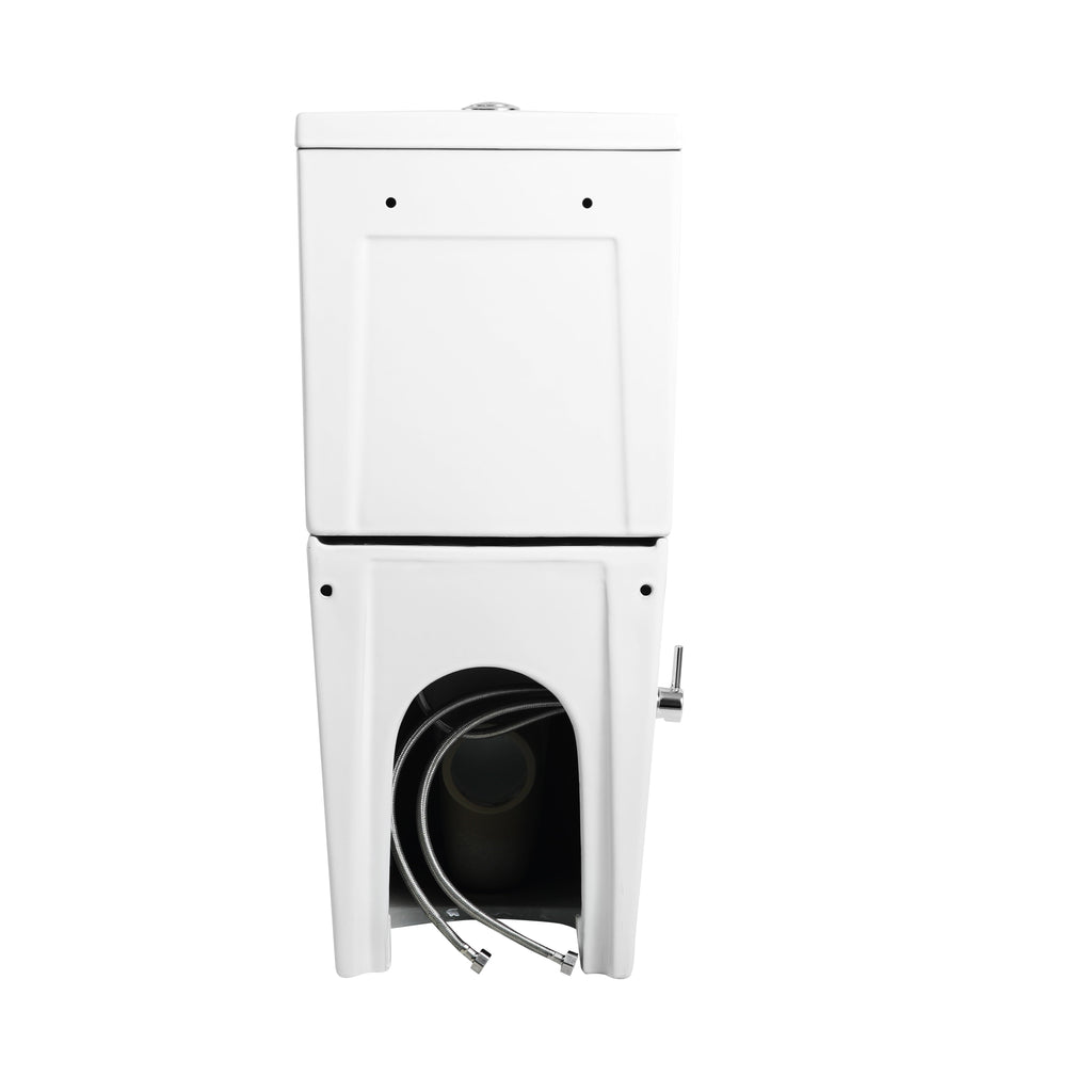 Purity Close Coupled Toilet with Soft Close Urea Luxury Seat, Cistern & Built-in Bidet - White