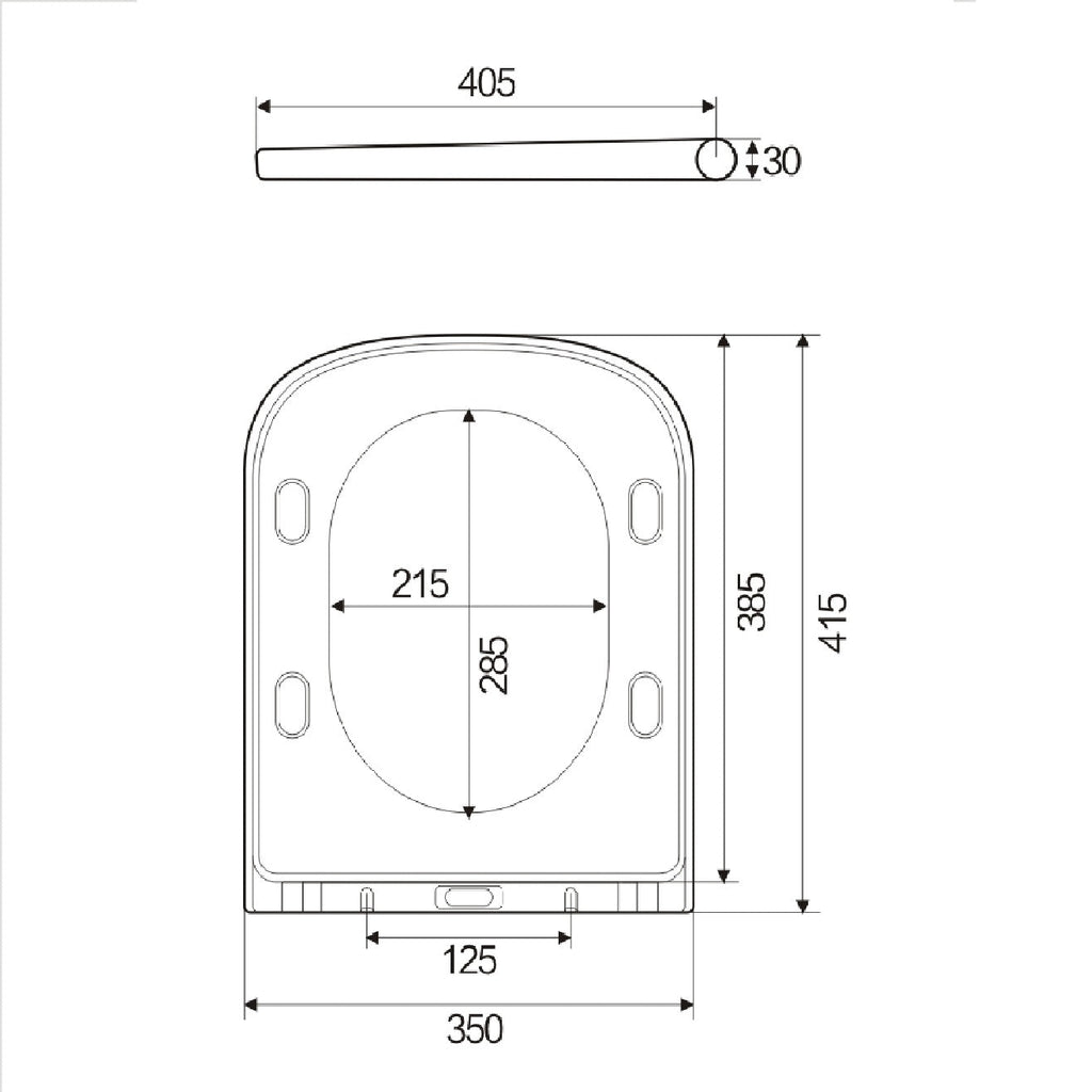 Purity Square UF Soft Close Toilet Seat - White