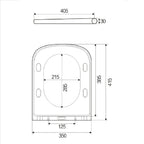 Purity Square UF Soft Close Toilet Seat - White