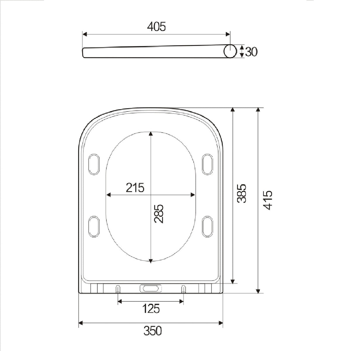 Purity Square UF Soft Close Toilet Seat - White