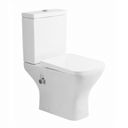 Venice Built-in Bidet Close Coupled Toilet with Cistern & Soft Close Seat - White