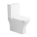 Venice Fully Shrouded Close Coupled Toilet with Cistern & Soft Close Seat - White
