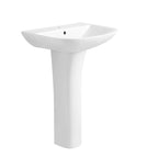 Venice Basin with Full Pedestal - 1 TH - White