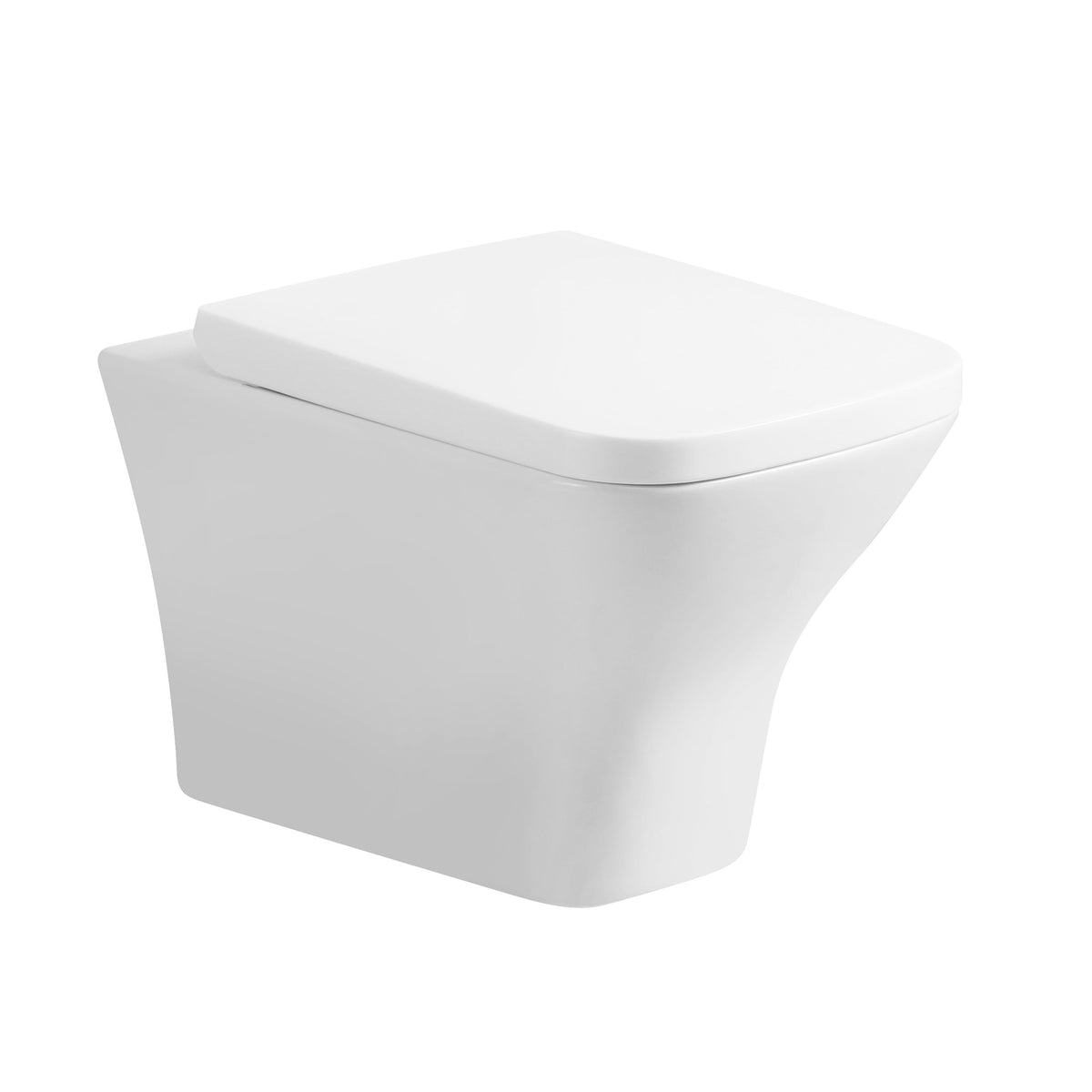 Venice Rimless Wall Hung Toilet with Soft Close Seat - White