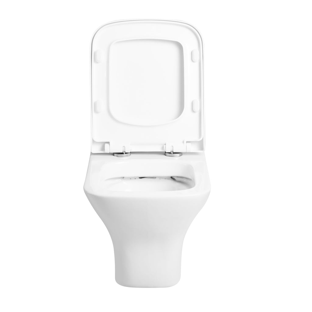 Venice Rimless Wall Hung Toilet with Soft Close Seat - White