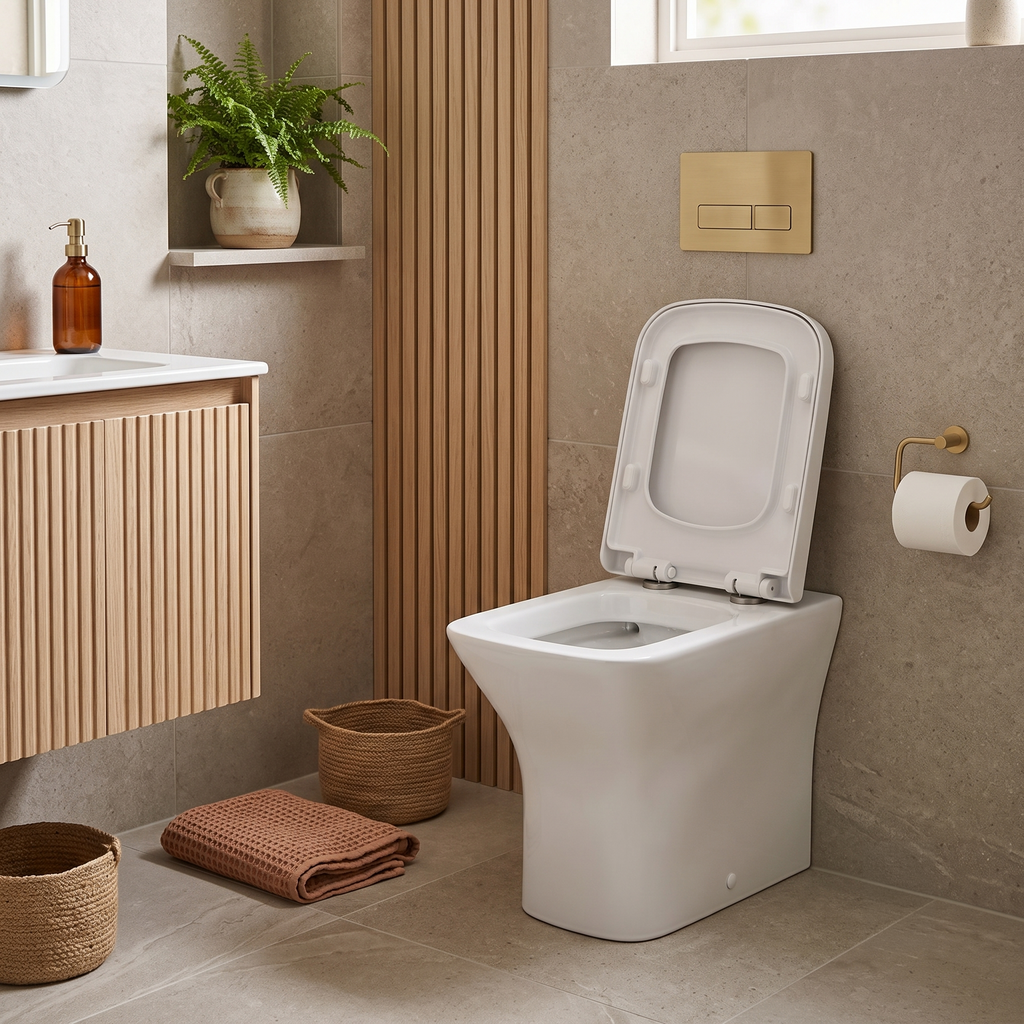 Venice Comfort Height Back to wall Toilet With Soft Close Seat - White