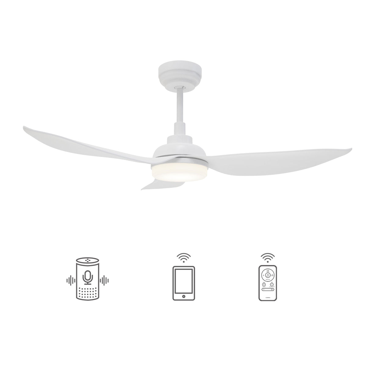 DAFFODIL 45 inch 3-Blade Smart Ceiling Fan with LED Light and Remote